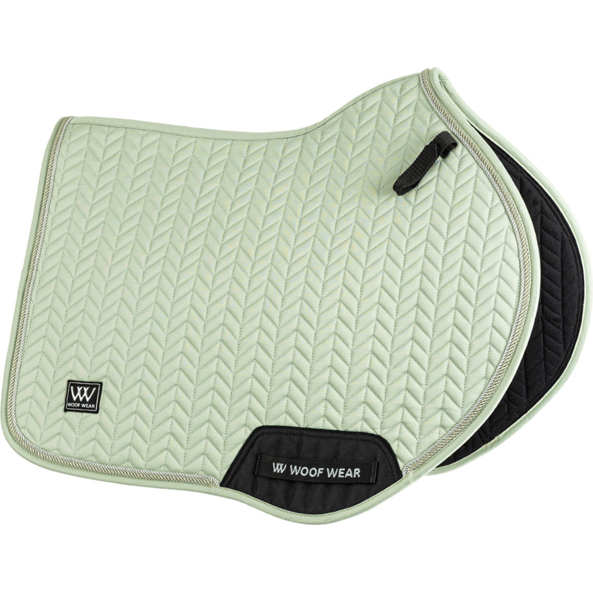 2025 Woof Wear Herringbone Close Contact Tapis De Selle WS0044-SAGE - Sage Green